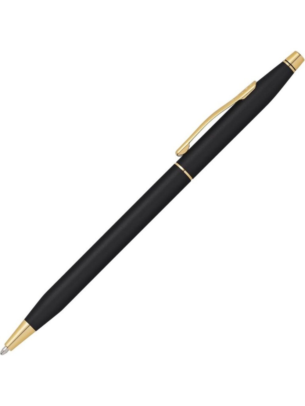 Elegant Black & Gold Ballpoint Pen - Medium Point, Smooth Black Ink, Classic